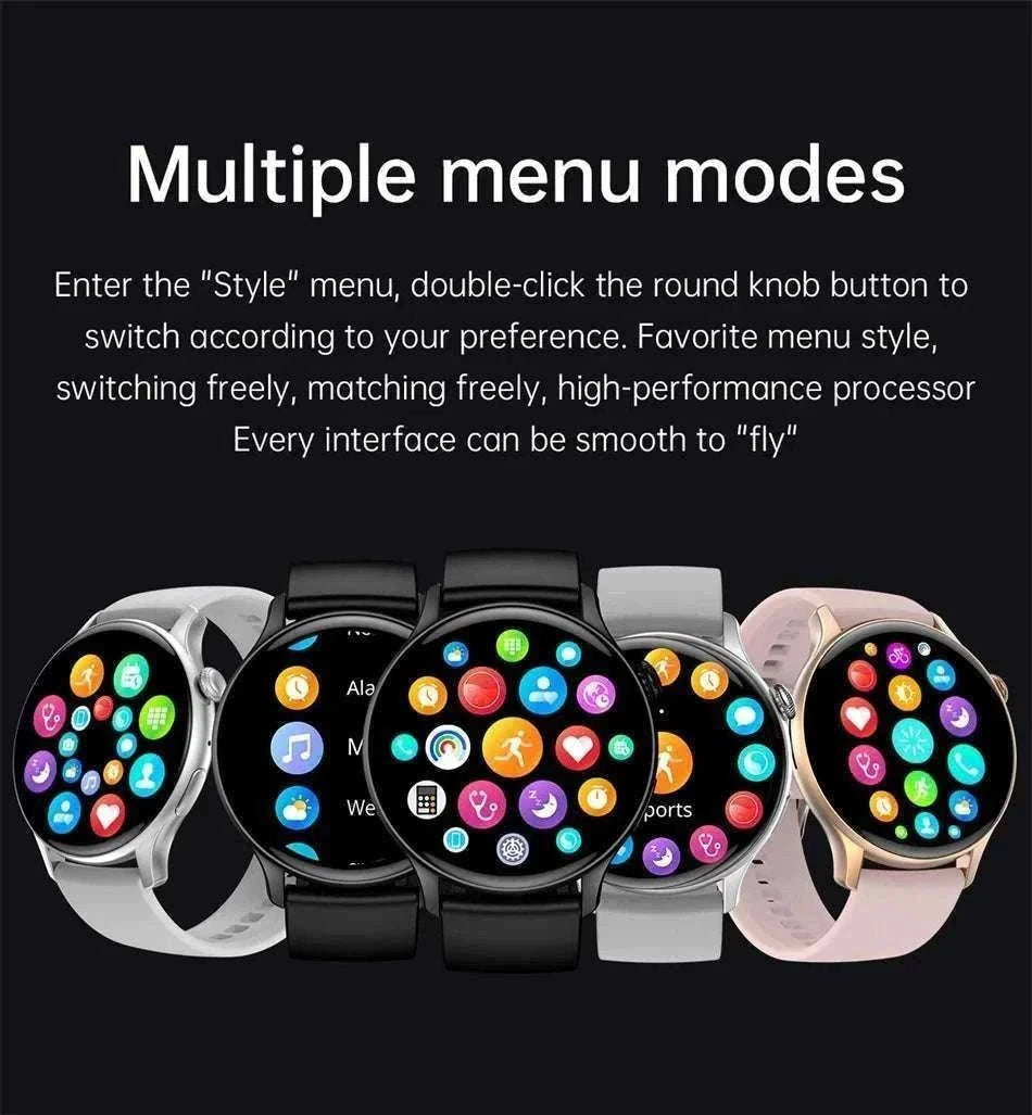 AMOLED Smart Watch with Bluetooth Calling & Fitness Tracking-Gold / Original AMOLED / China Mainland