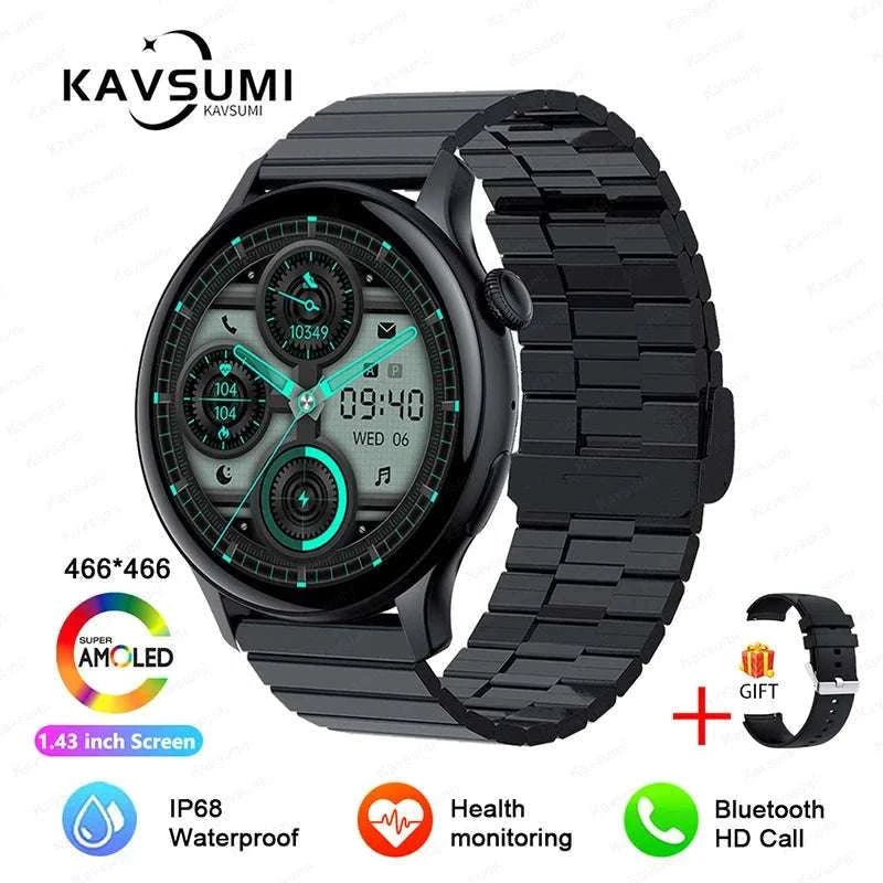 AMOLED Smart Watch with Bluetooth Calling & Fitness Tracking-
