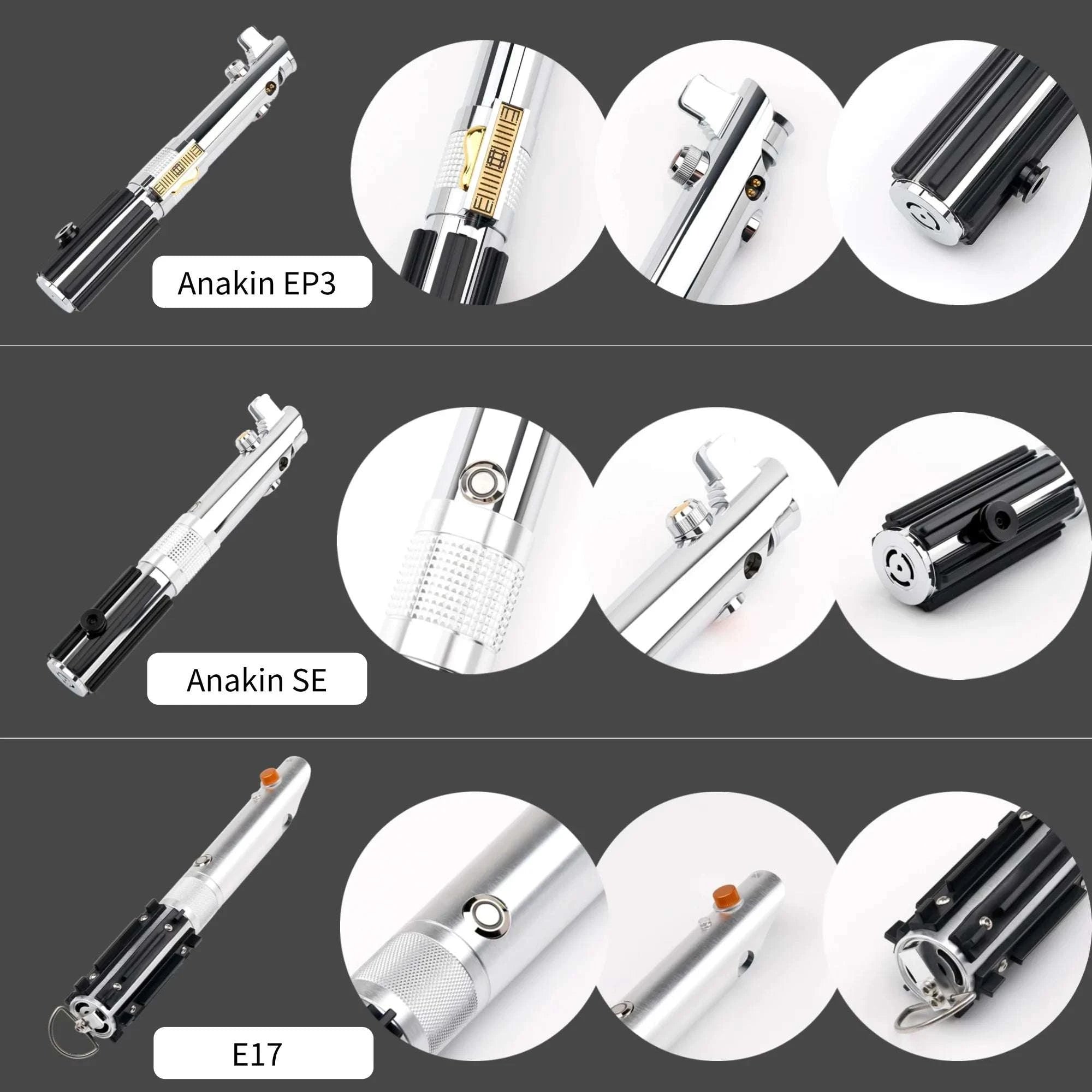 Anakin-Inspired RGB Pixel Lightsaber with Smooth Swing & Proffie Board-Anakin SE-92cm / China Mainland / Proffie 2.2