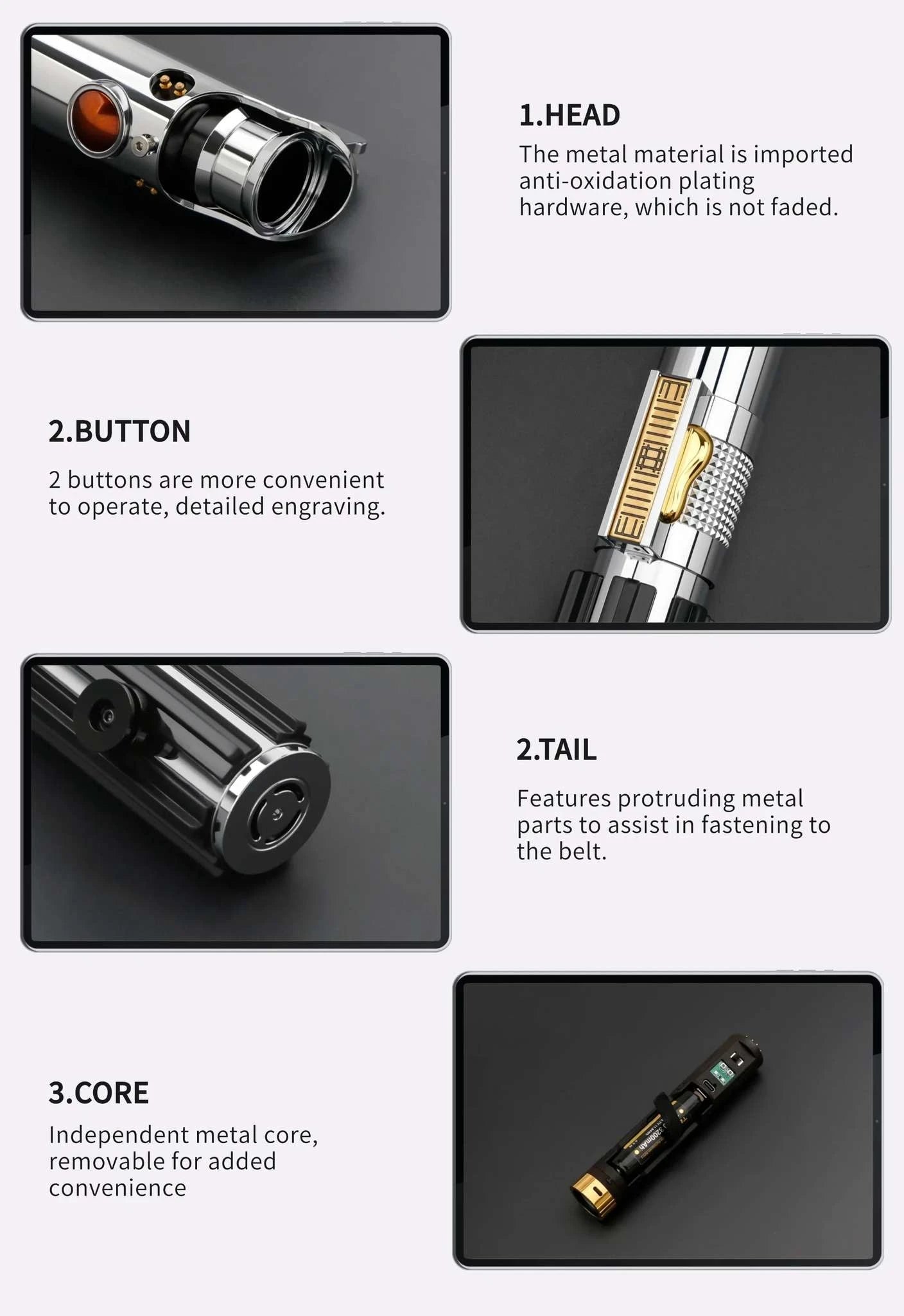 Anakin-Inspired RGB Pixel Lightsaber with Smooth Swing & Proffie Board-Anakin SE-92cm / China Mainland / Proffie 2.2
