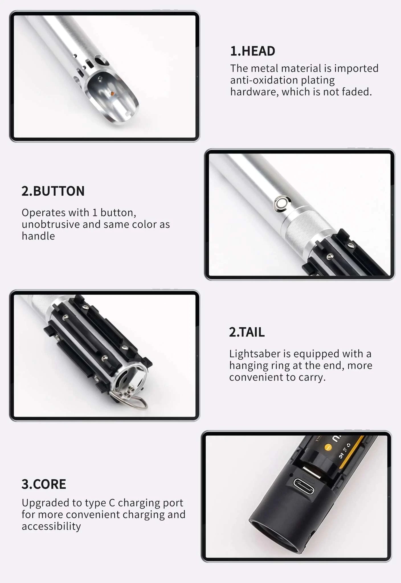 Anakin-Inspired RGB Pixel Lightsaber with Smooth Swing & Proffie Board-Anakin SE-92cm / China Mainland / Proffie 2.2