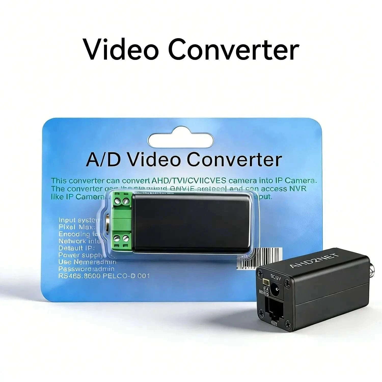 Analog to IP Camera Converter 1080P ONVIF PoE Video Encoder-Without POE