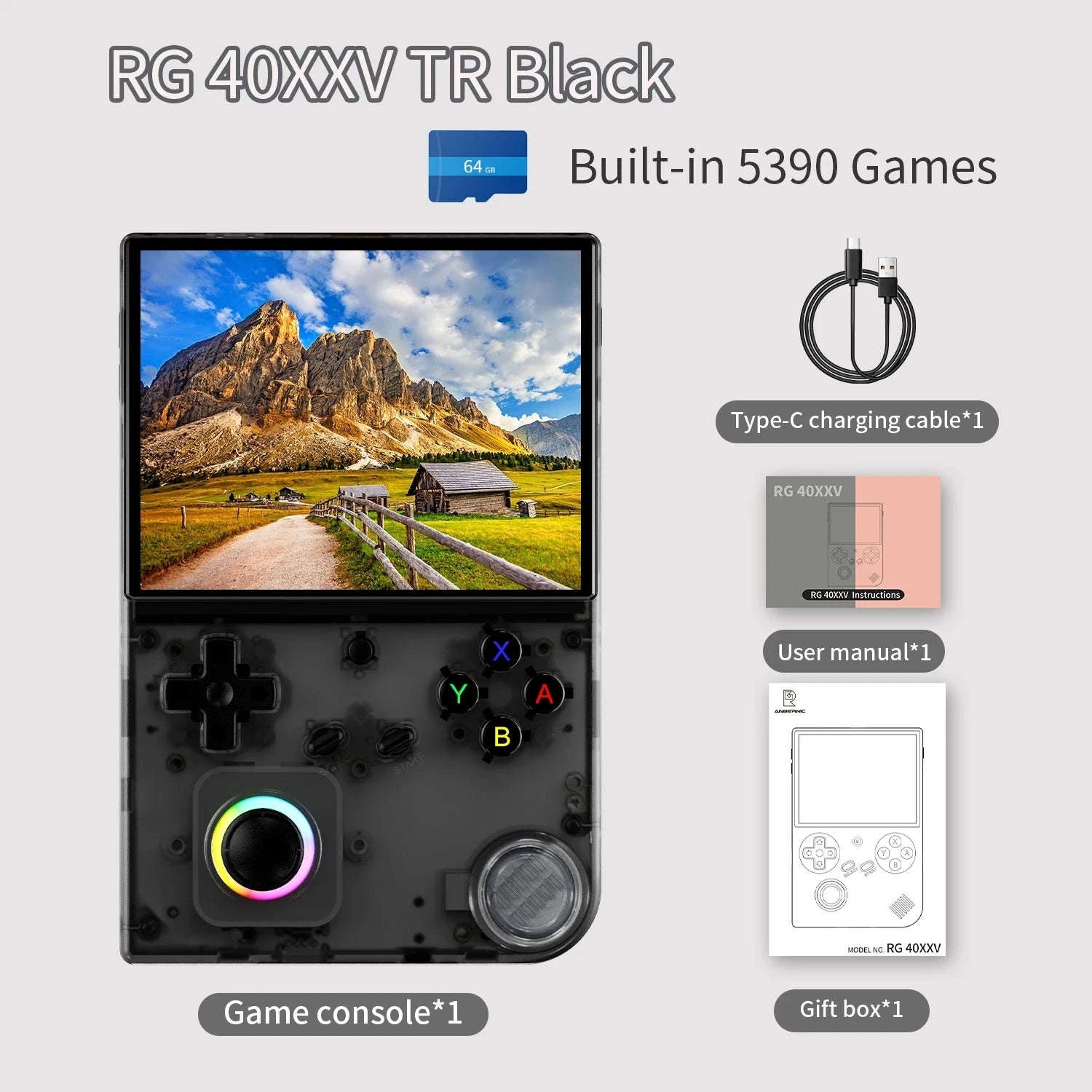 ANBERNIC RG40XXV Retro Handheld Console 4" IPS 4000 Games WiFi-Blue 64GB / United States