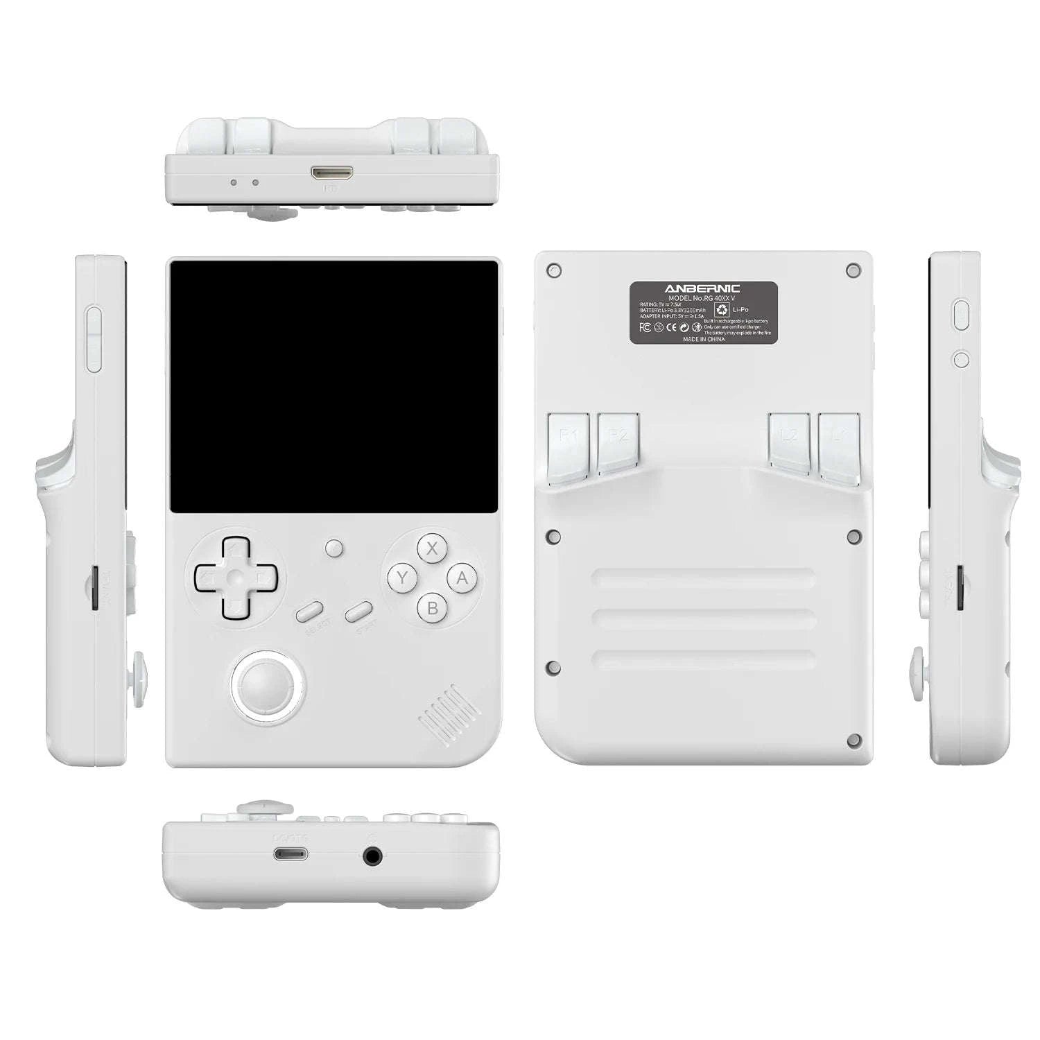 ANBERNIC RG40XXV Retro Handheld Game Console-White / United States / 64G(5K Games)