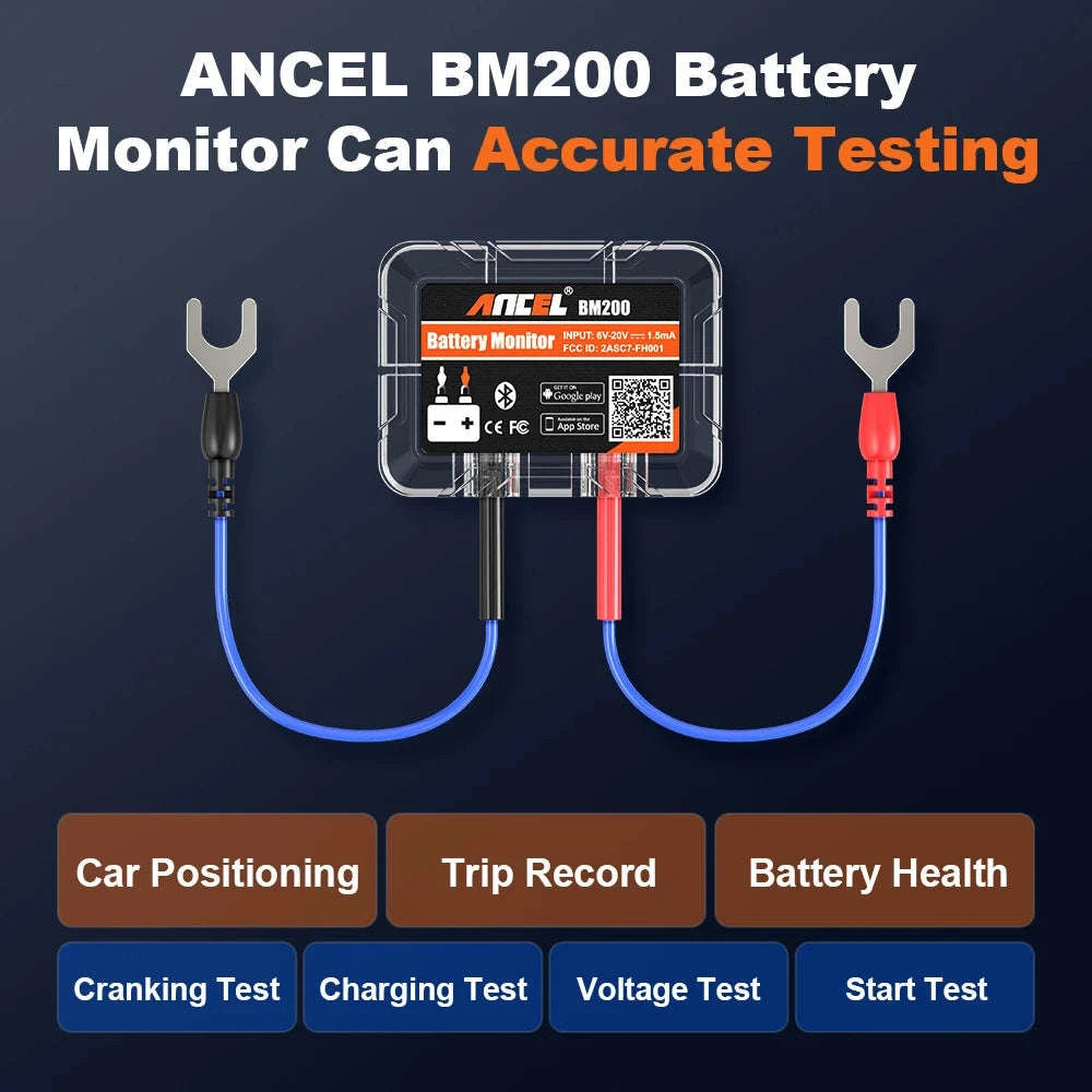 ANCEL BM200 12V Car Battery Monitor-green