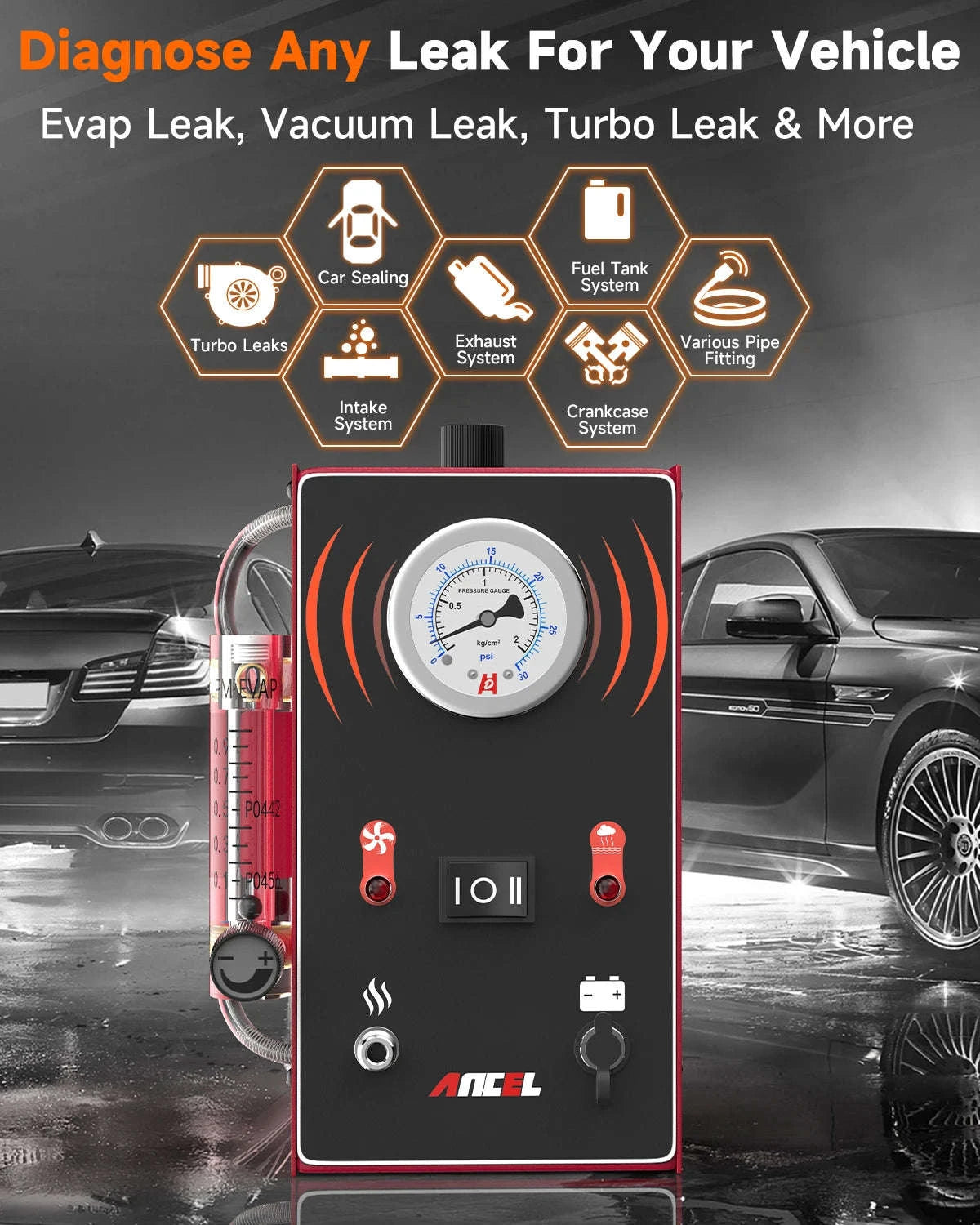 ANCEL S300 Automotive Smoke Machine Leak Detector-spain