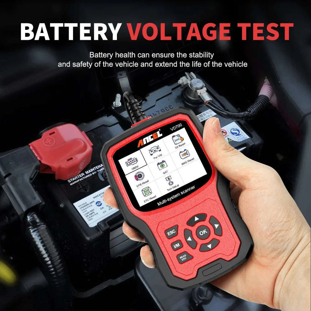 ANCEL VD700 Professional OBD2 Scanner for VAG Vehicles-Red