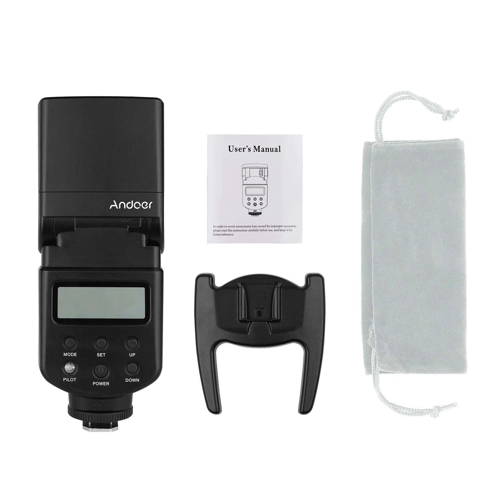 Andoer GN40 Flash Speedlite with Adjustable LED Fill Light-GN40 Flash