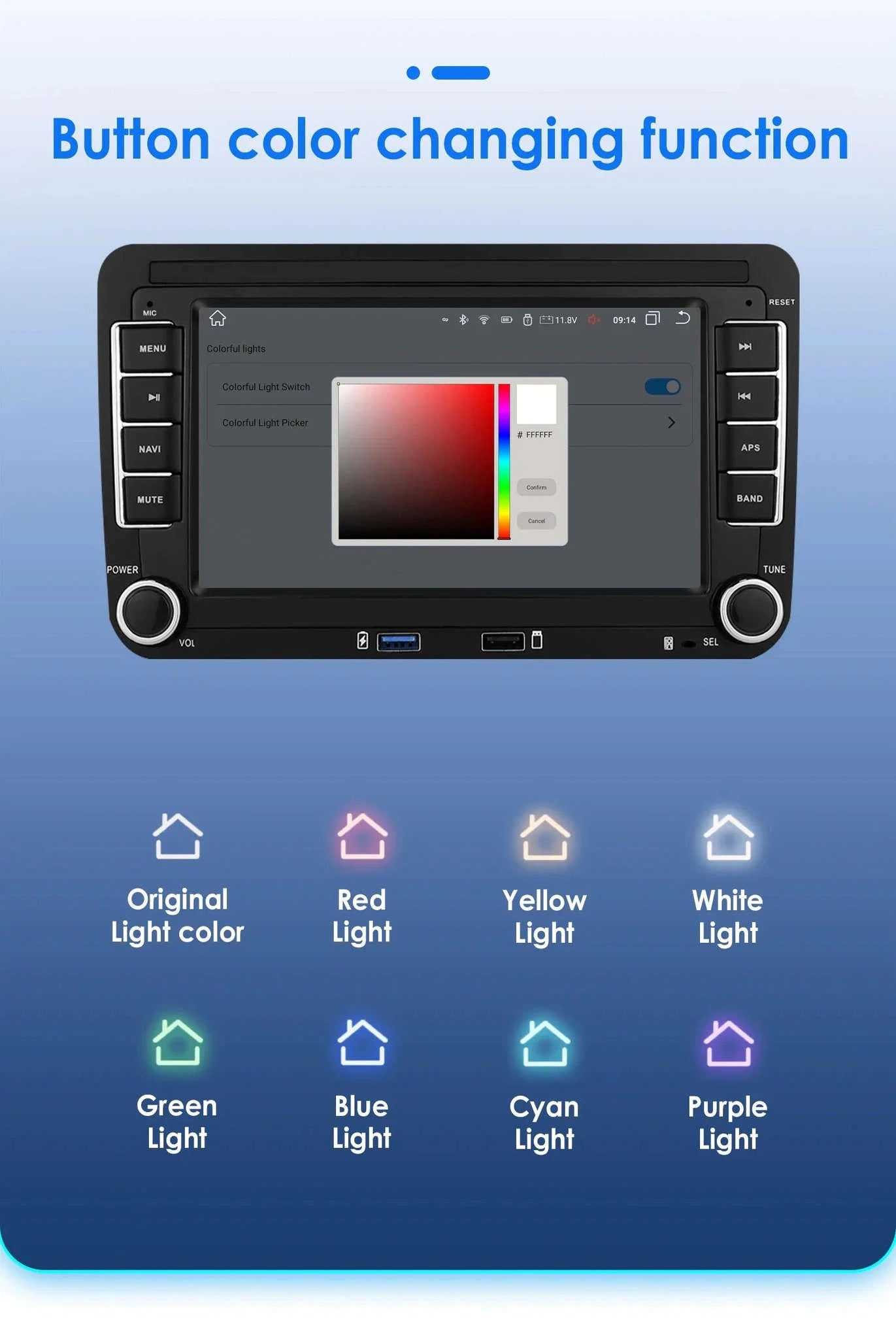 Android 13 Car Radio with CarPlay for Volkswagen Vehicles-B 1G 16G / france