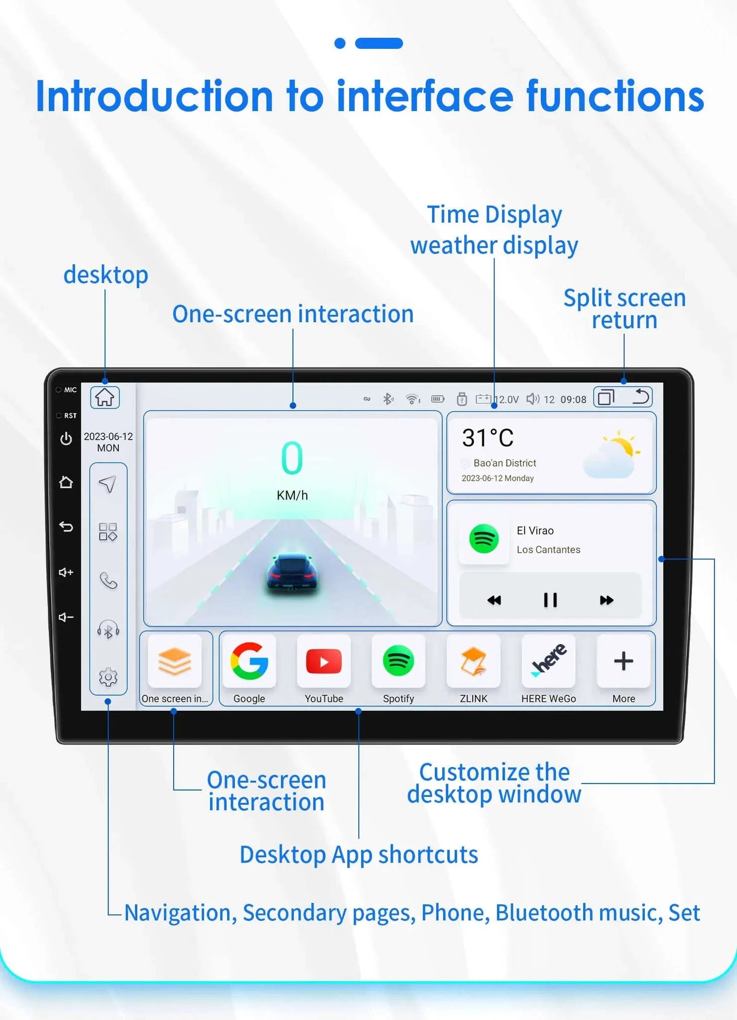 Android 13 Car Radio with CarPlay for Volkswagen Vehicles-B 1G 16G / france