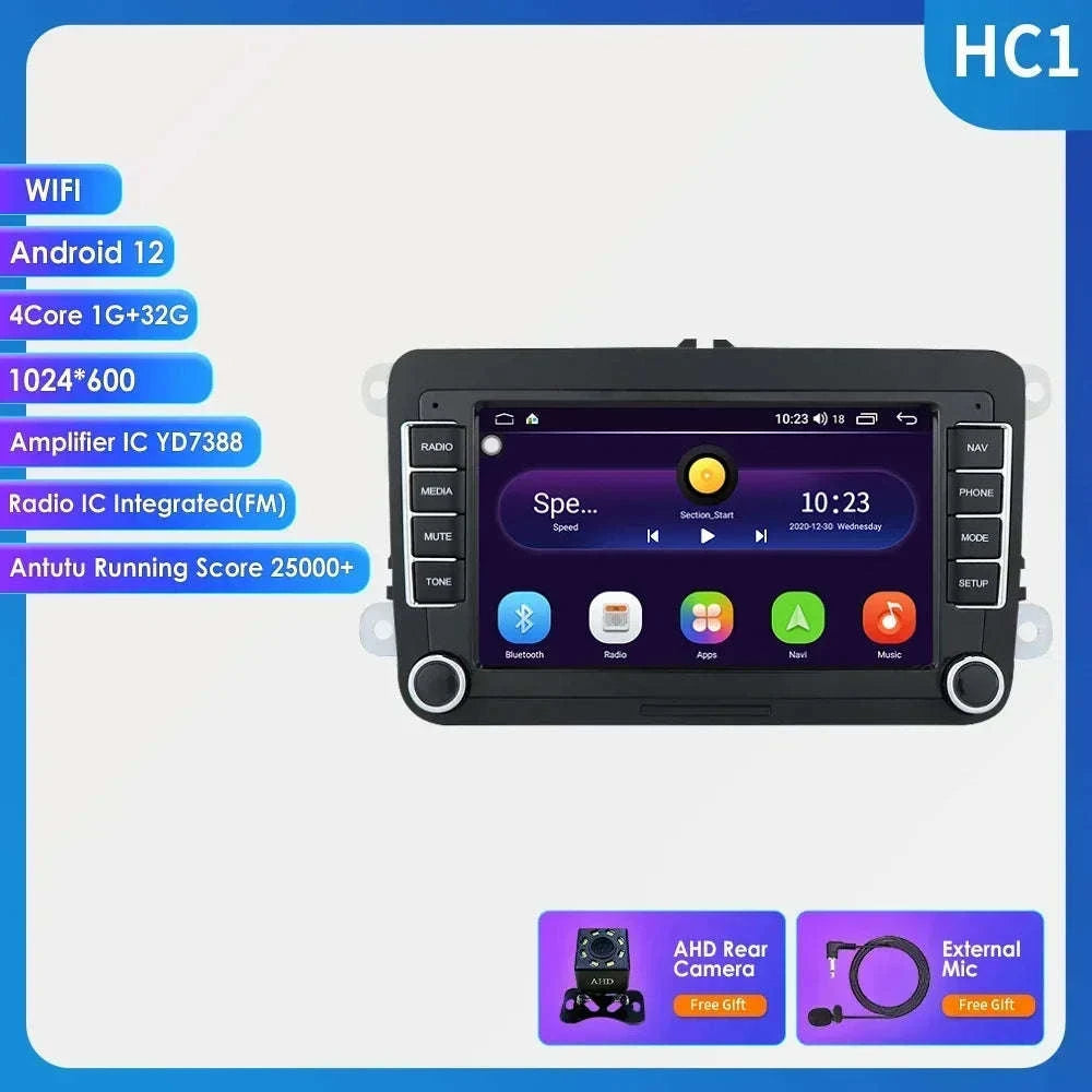 Android 13 Car Radio with CarPlay for Volkswagen Vehicles-B 1G 16G / france