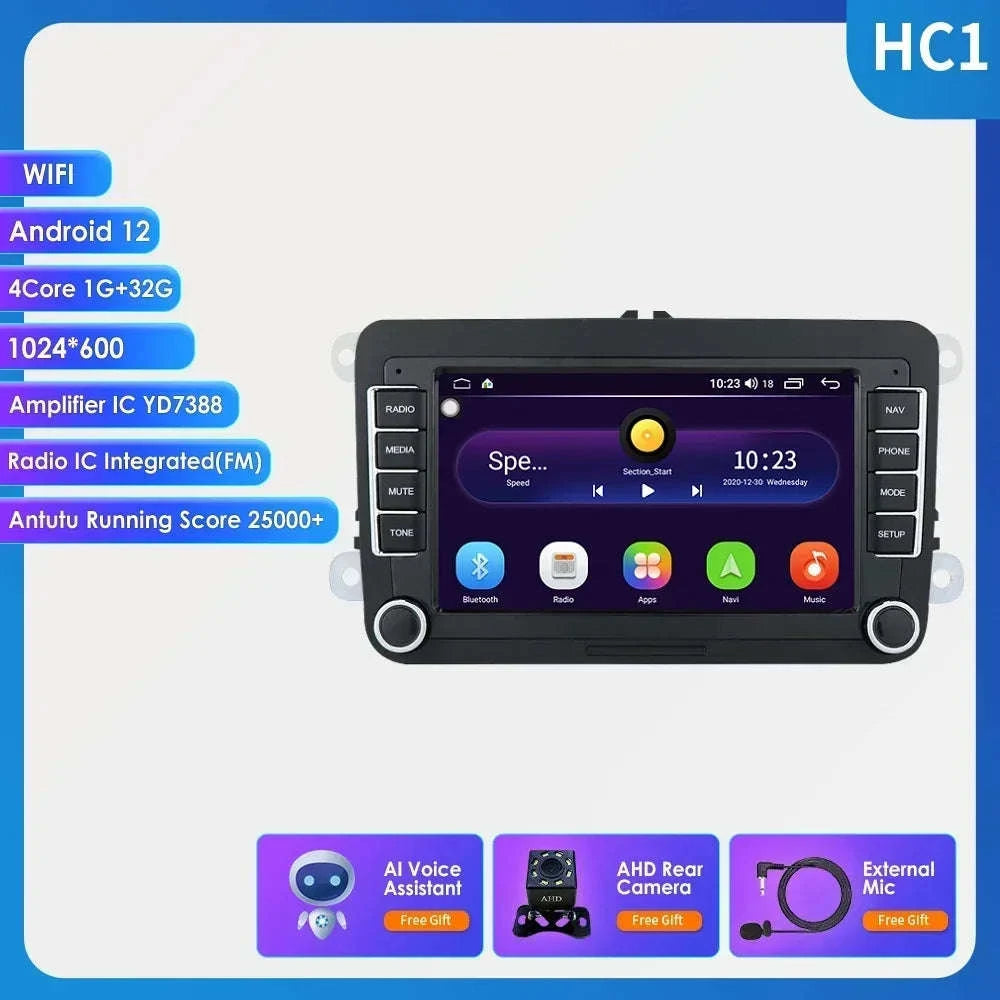 Android 13 Car Radio with CarPlay for Volkswagen Vehicles-B 1G 16G / france