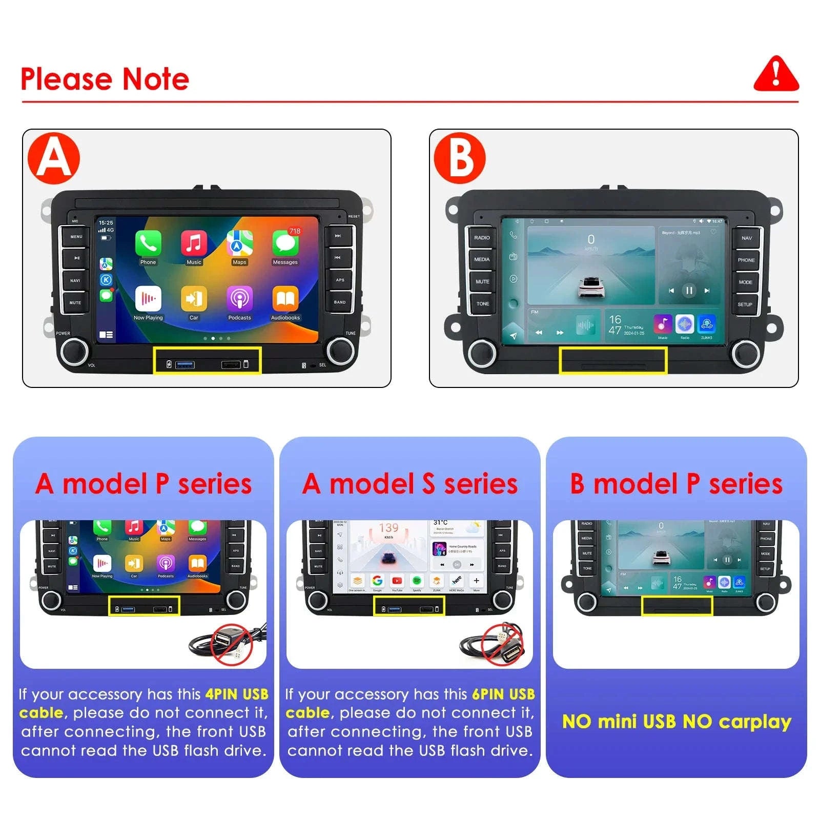 Android 13 Car Radio with CarPlay for Volkswagen Vehicles-B 1G 16G / france