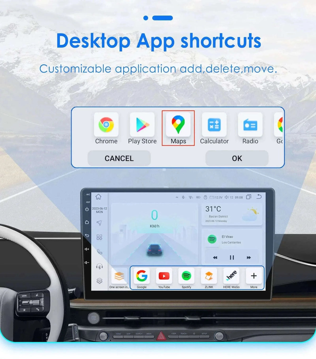 Android 13 Car Radio with CarPlay for Volkswagen Vehicles-B 1G 16G / GERMANY