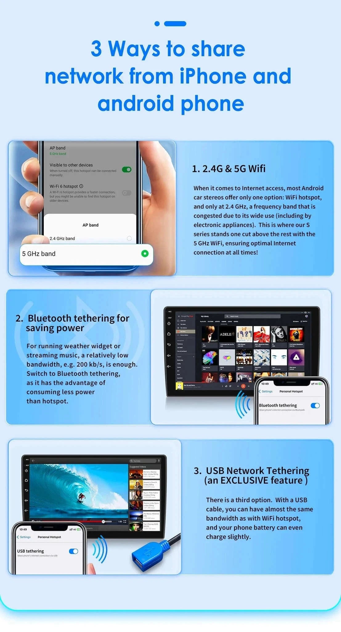 Android 13 Car Radio with CarPlay for Volkswagen Vehicles-B 1G 16G / GERMANY
