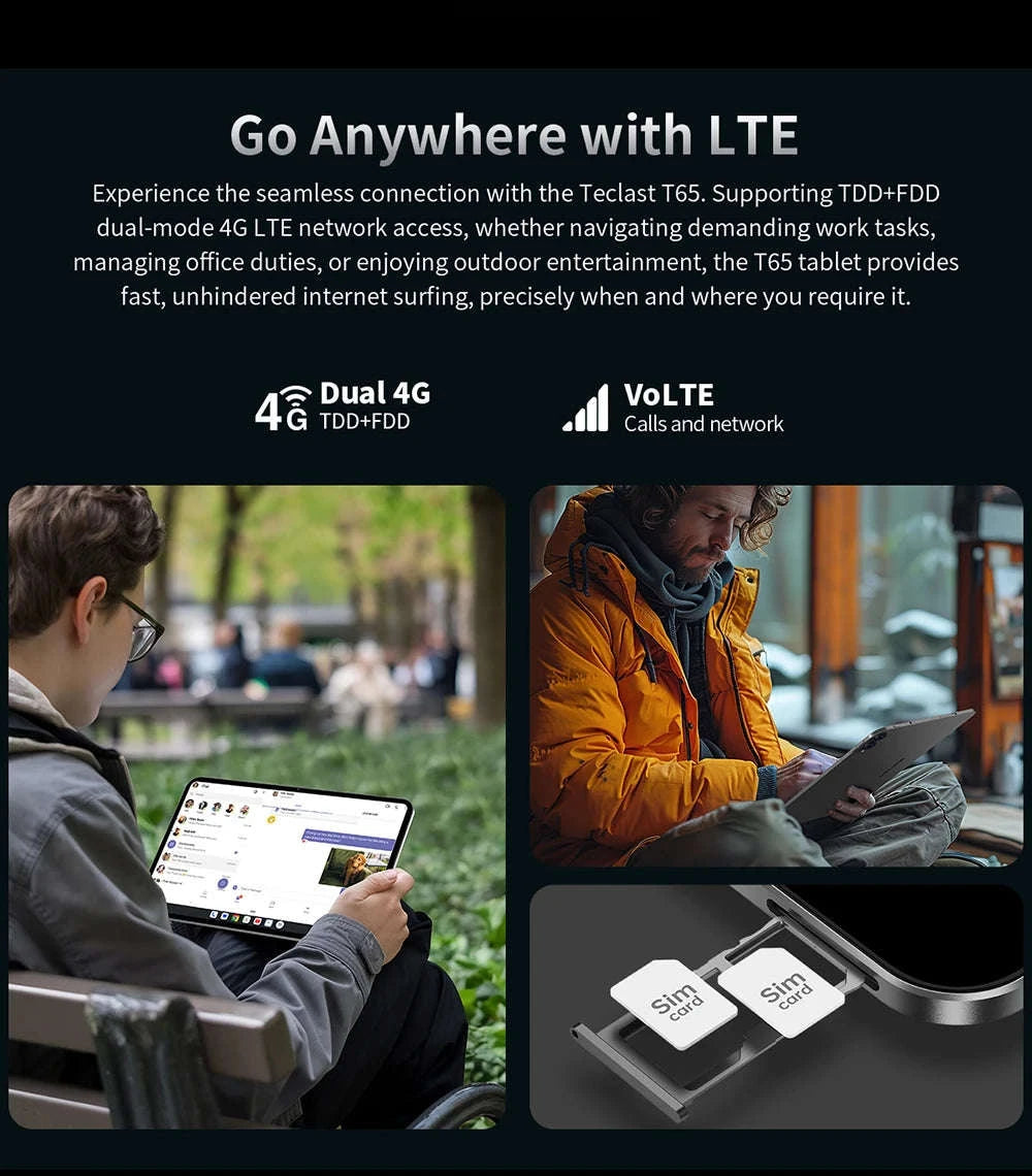 Android 16 Tablet 13.36 Inch 120Hz 4G LTE 128GB-Tablet and Case and Keyboard / Germany