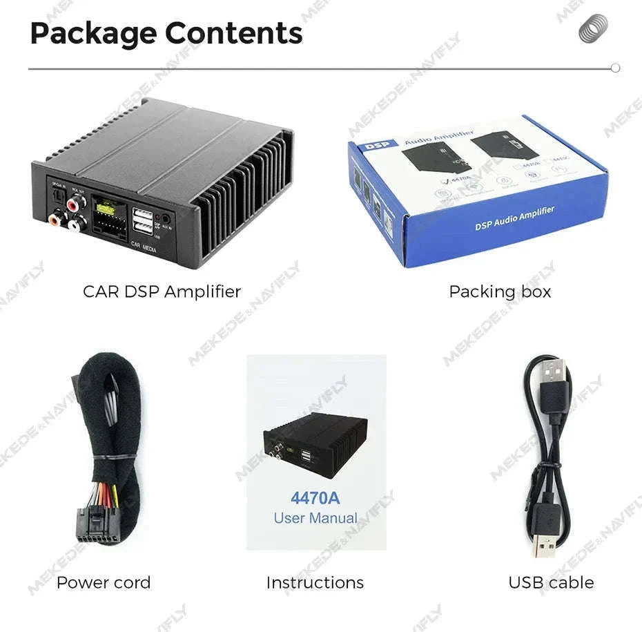 Android Car DSP Audio Processor Amplifier 4x80W-Default Title