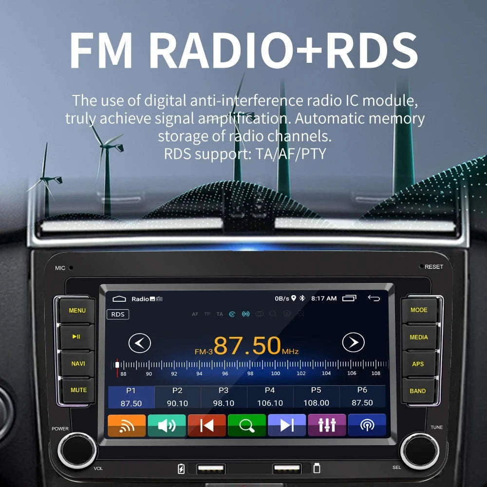 Android Car Radio CarPlay for VW Vehicles 7" Multimedia System-Base 2-32G / france
