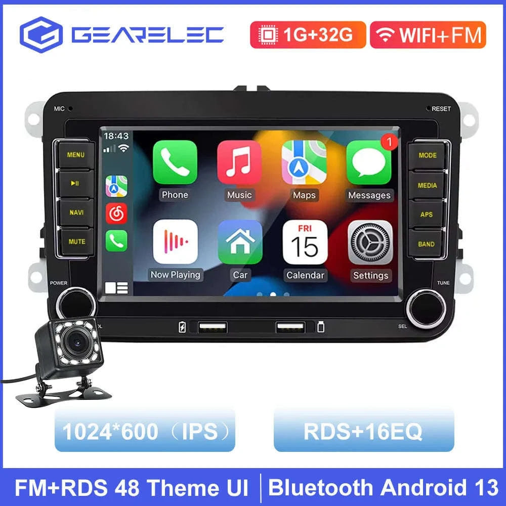 Android Car Radio CarPlay for VW Vehicles 7" Multimedia System-Base 2-32G / france