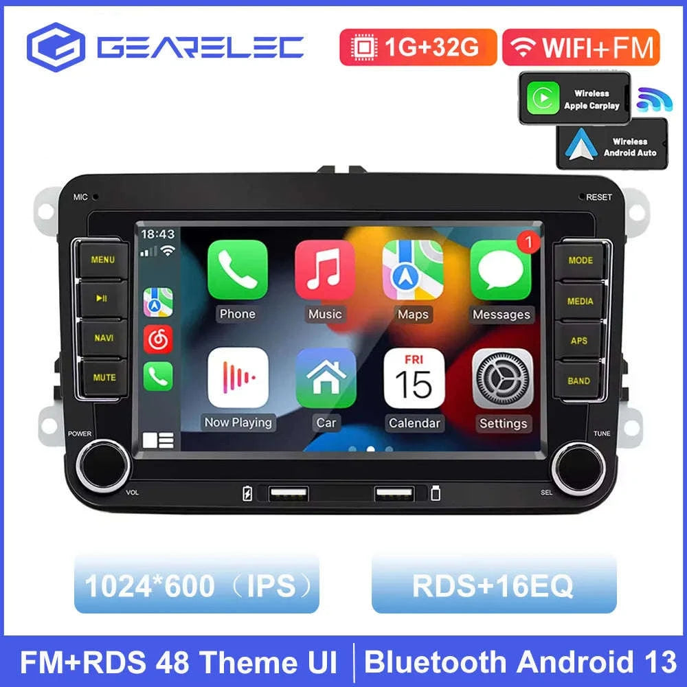 Android Car Radio CarPlay for VW Vehicles 7" Multimedia System-Base 2-32G / france