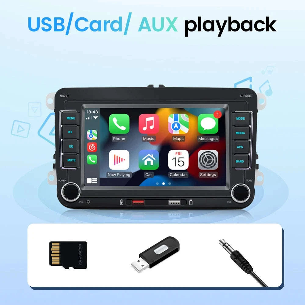 Android Car Radio CarPlay for VW Vehicles 7" Multimedia System-Base 2-32G / france