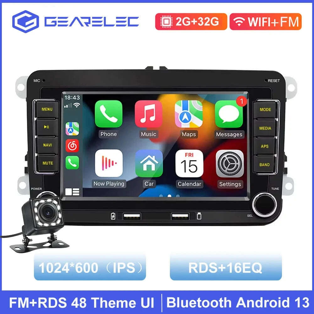 Android Car Radio CarPlay for VW Vehicles 7" Multimedia System-Base 2-32G / france