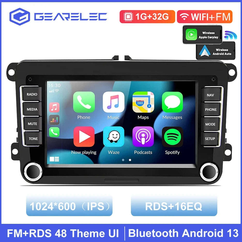 Android Car Radio CarPlay for VW Vehicles 7" Multimedia System-Base 2-32G / france