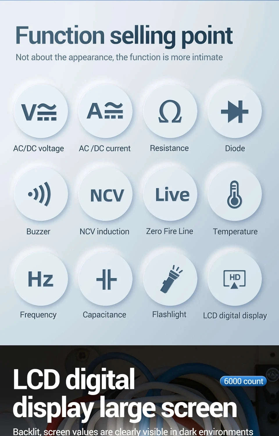 ANENG 681 Rechargeable Digital Multimeter-681 Black Pro