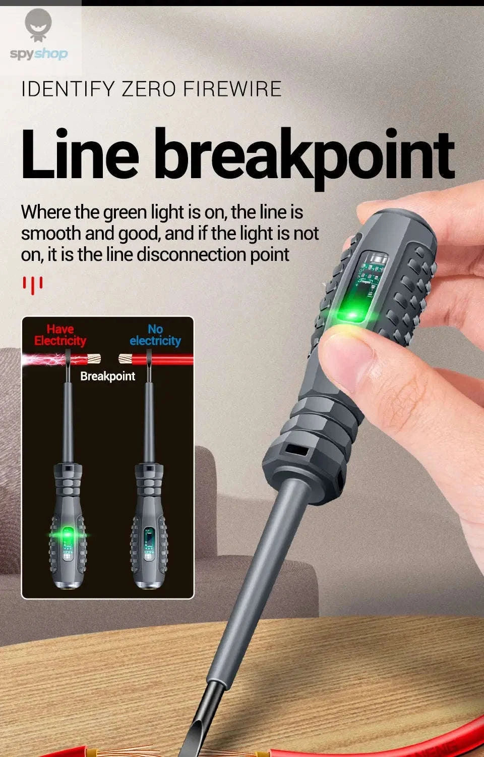 ANENG B05 Electrician Tester Pen – Voltage Checker with LED and Dual Screwdriver Bits-B05 cross