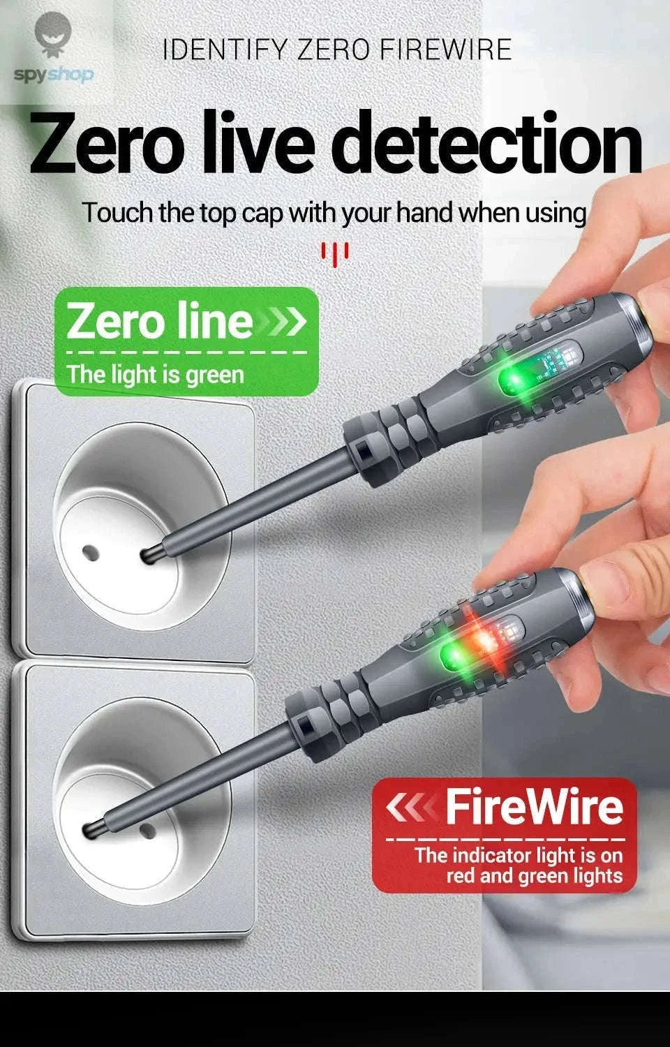 ANENG B05 Electrician Tester Pen with LED and Bits-B05 cross
