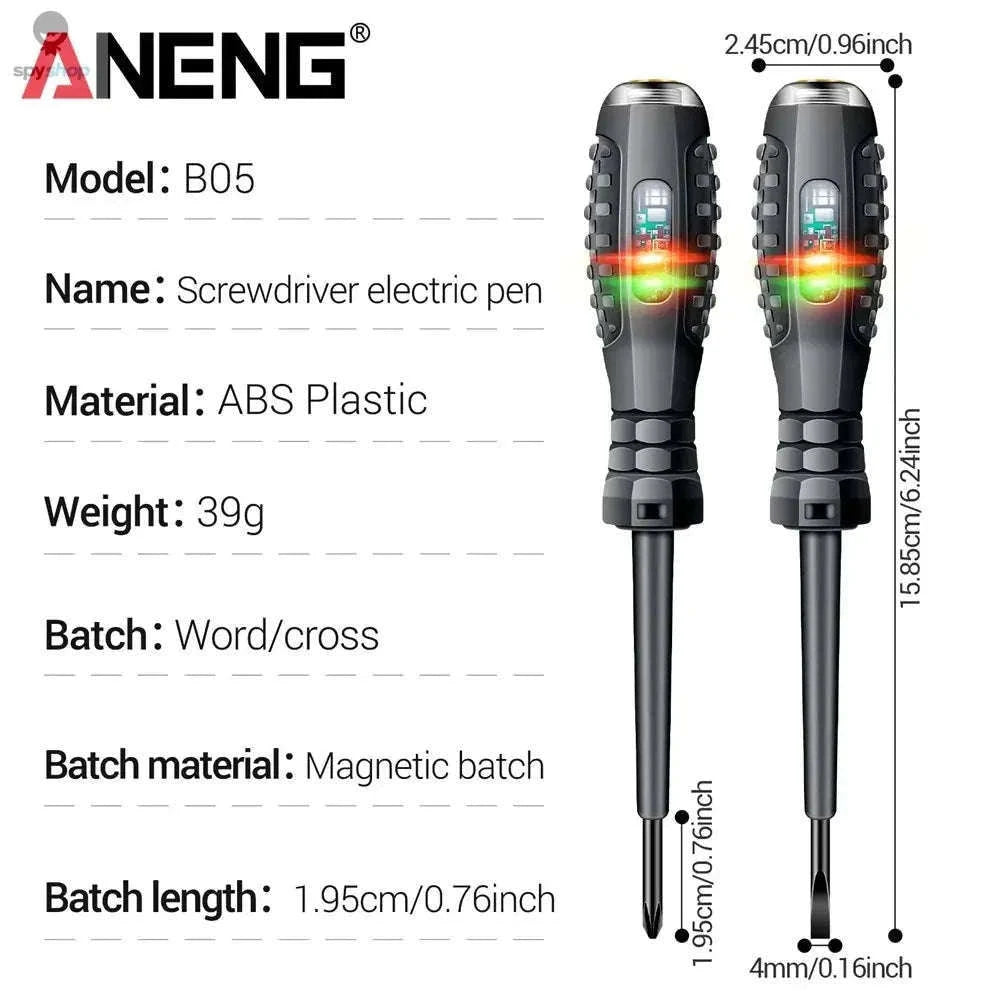 ANENG B05 Electrician Tester Pen with LED and Bits-B05 cross