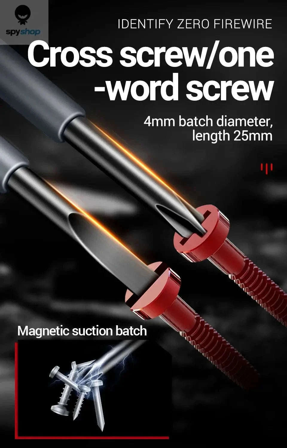 ANENG B05 Electrician Tester Pen with LED and Bits-B05 cross