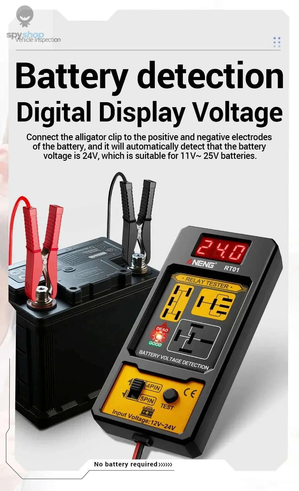 ANENG RT01 Car Relay Tester-RT01 Relay Detector / CHINA