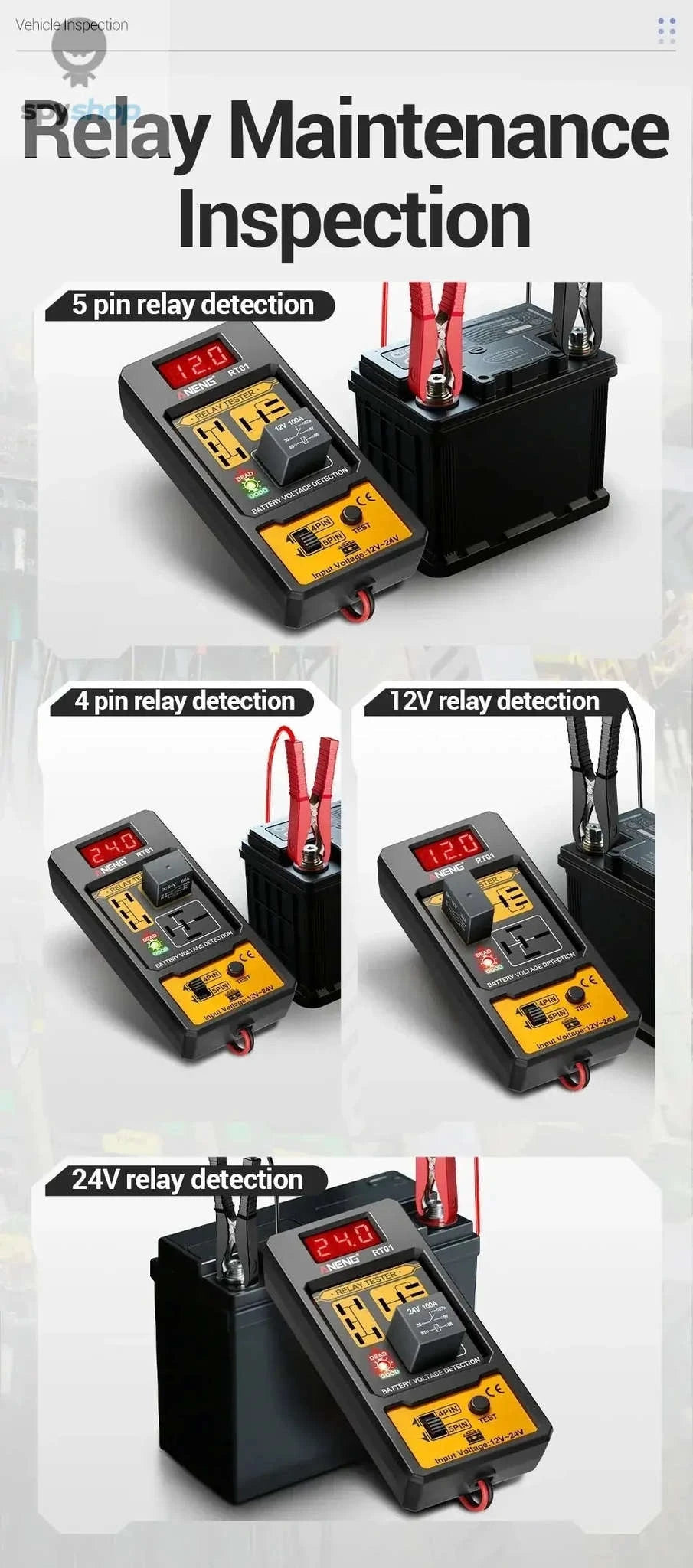 ANENG RT01 Car Relay Tester-RT01 Relay Detector / CHINA