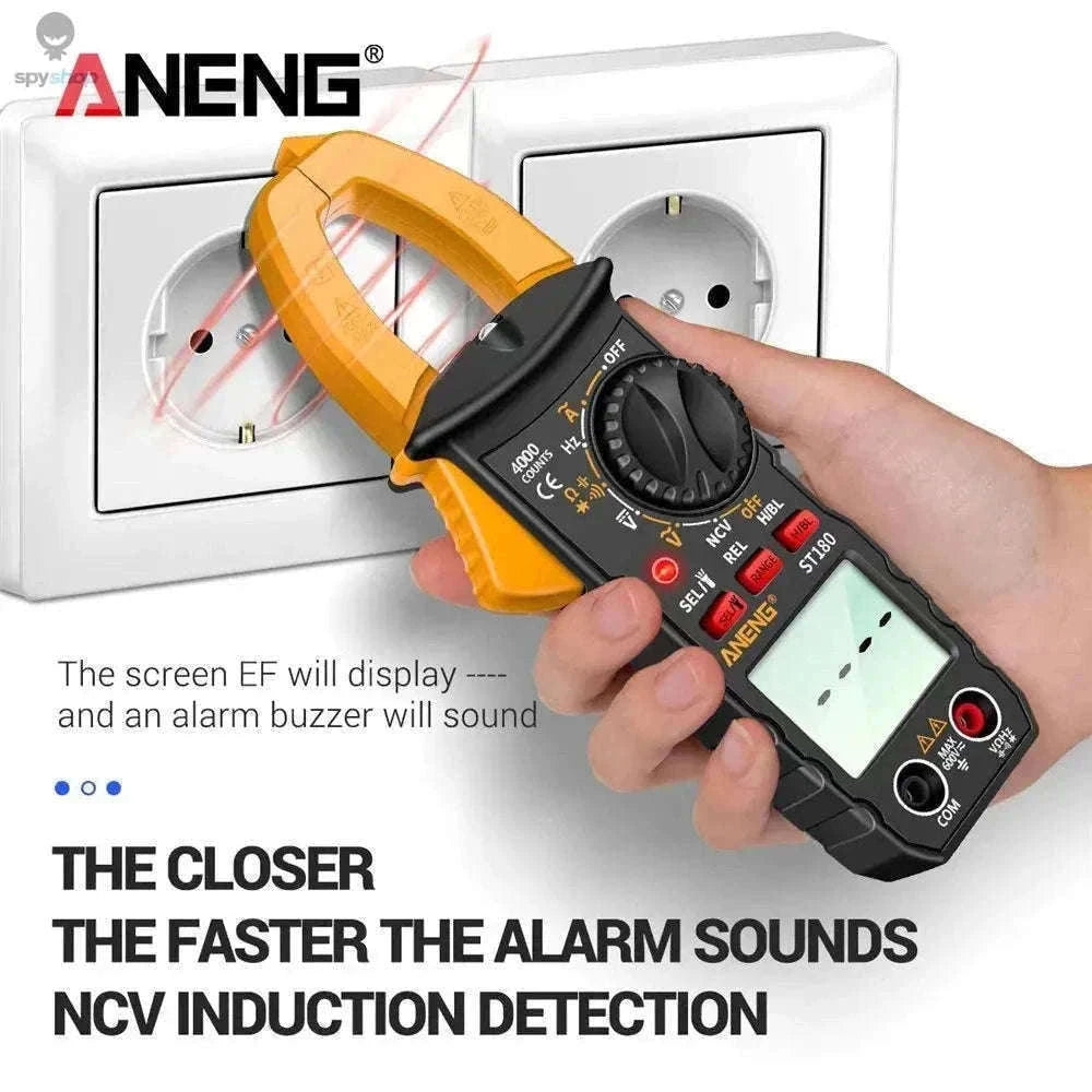 ANENG ST180 Digital Clamp Meter for Fast Electrical Testing-ST180 black