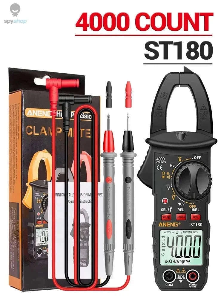 ANENG ST180 Digital Clamp Meter for Fast Electrical Testing-ST180 black