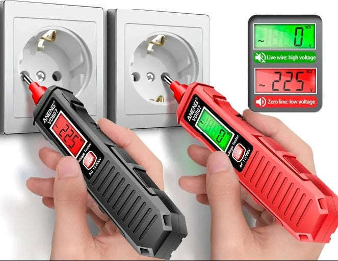 ANENG VD807 Smart Voltage Tester Pen for Safe AC Checks-VD807 red