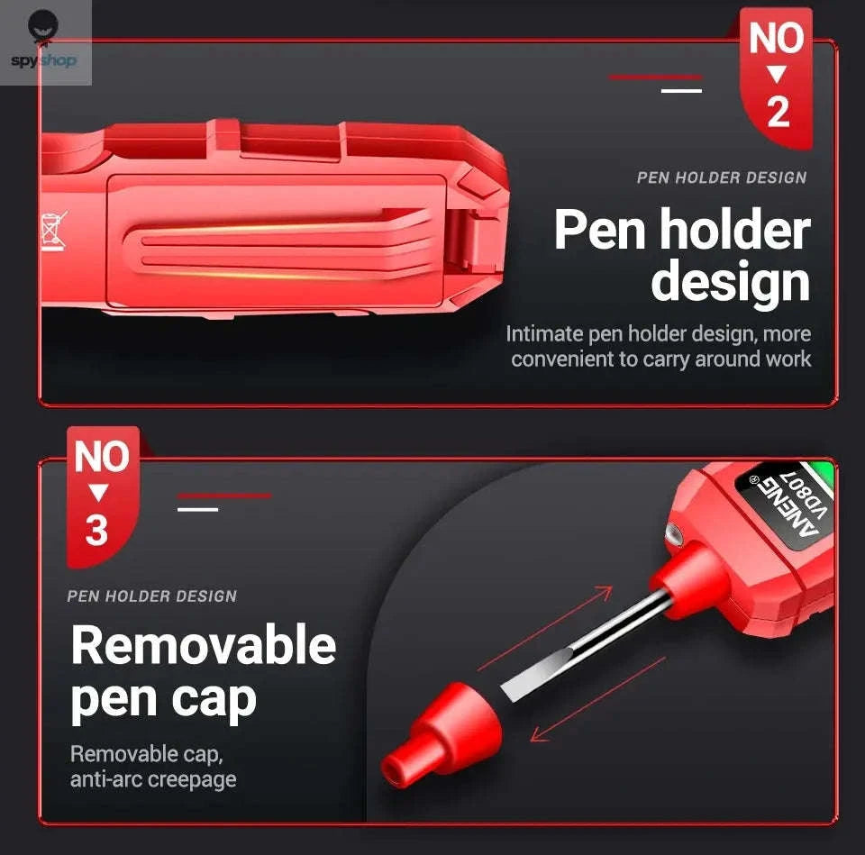 ANENG VD807 Smart Voltage Tester Pen-VD807 red
