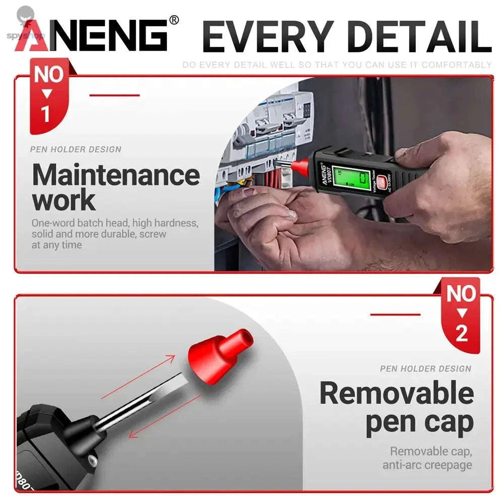 ANENG VD807 Smart Voltage Tester Pen-VD807 red