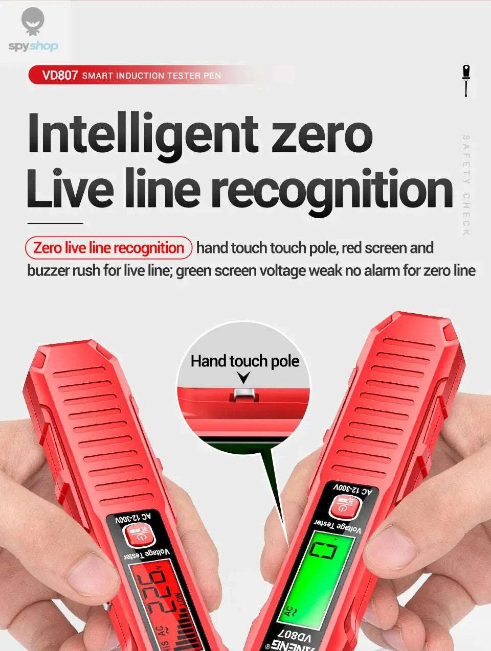 ANENG VD807 Smart Voltage Tester Pen-VD807 red