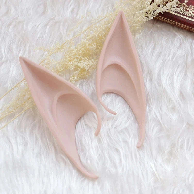 Angel Elf Ears Latex Costume Accessory for Cosplay-10cm-Dark color