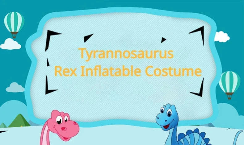 Animal Cartoon Riding T-Rex Inflatable Dinosaur Costume-Fit Height 120-145cm / One Size / China Mainland