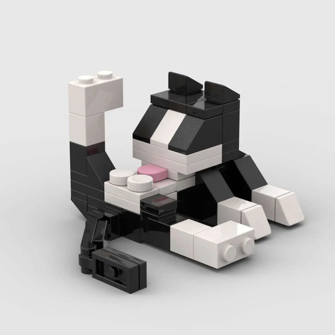 Animal Series 62‑Piece Cat Building Blocks DIY Set-cat