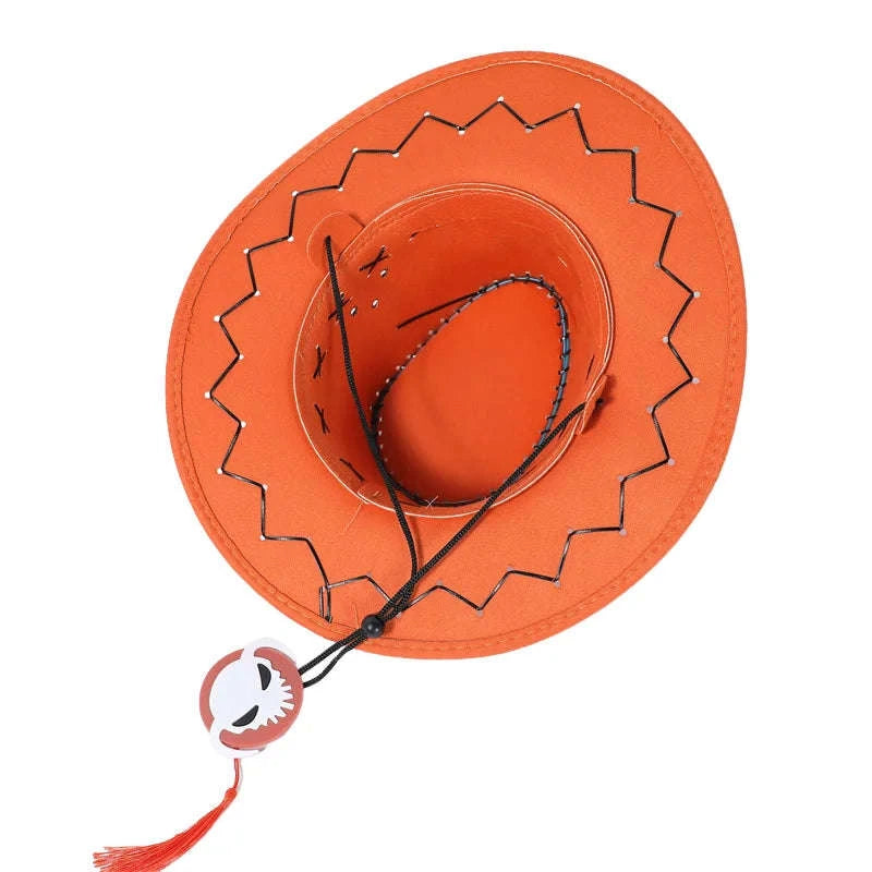 Anime Ace Cosplay Hat – Orange Unisex Cowboy Cap-Adult