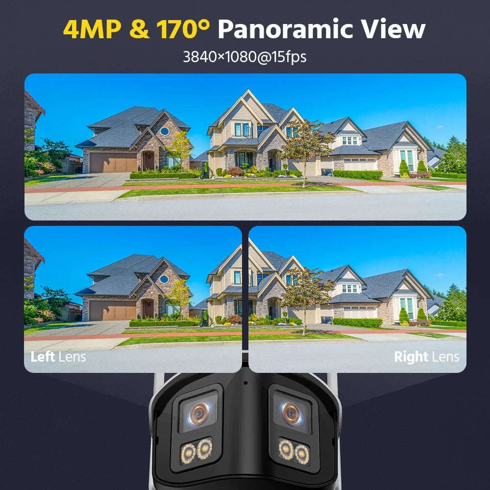 ANNKE 12" LCD Wireless NVR Kit with Dual-Lens 4MP Cameras-4PCS CAM / None / United States