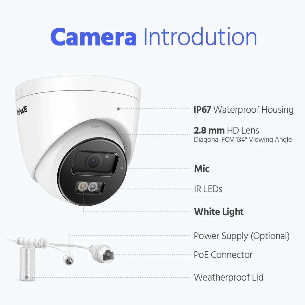 ANNKE 12MP 8-Camera PoE Security System with Smart Detection-CZECH REPUBLIC / 4T
