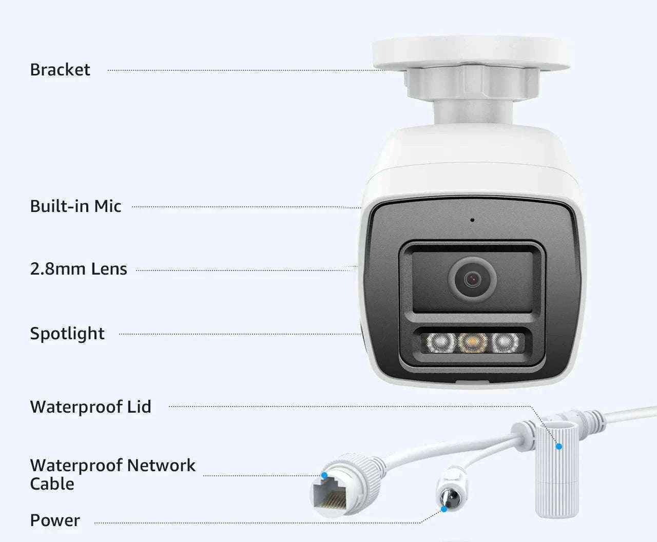 ANNKE 12MP Outdoor PoE Security Camera with Smart Dual Light-2pcs Dome / Australia