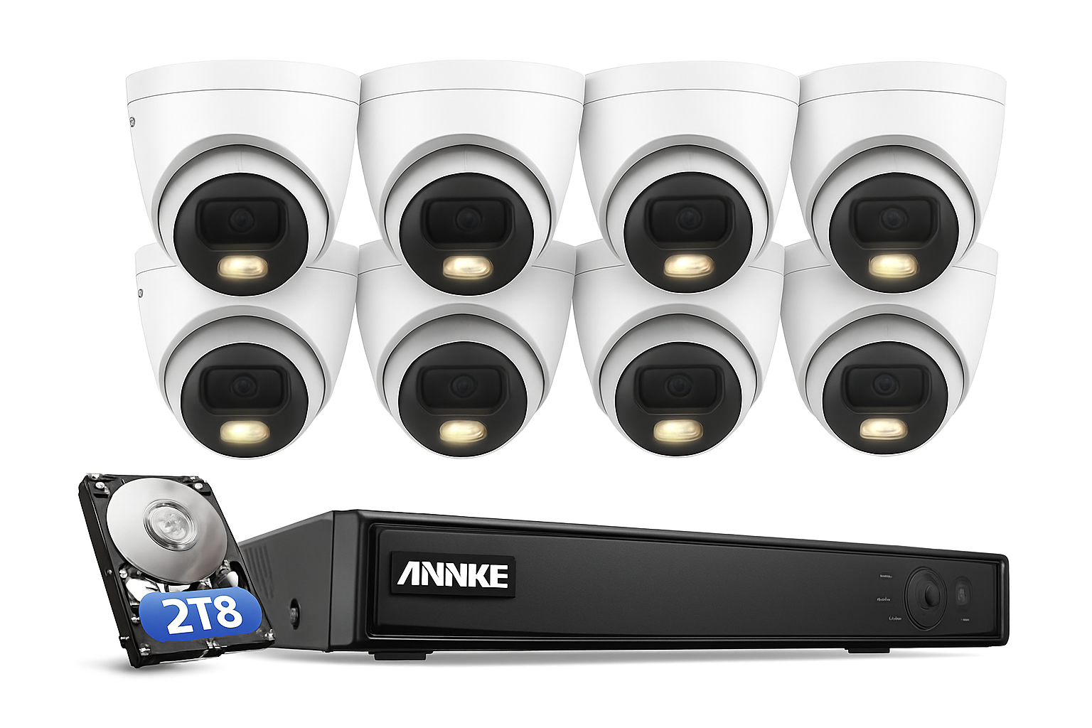 ANNKE 12MP 8-Camera PoE Security System with Smart Detection