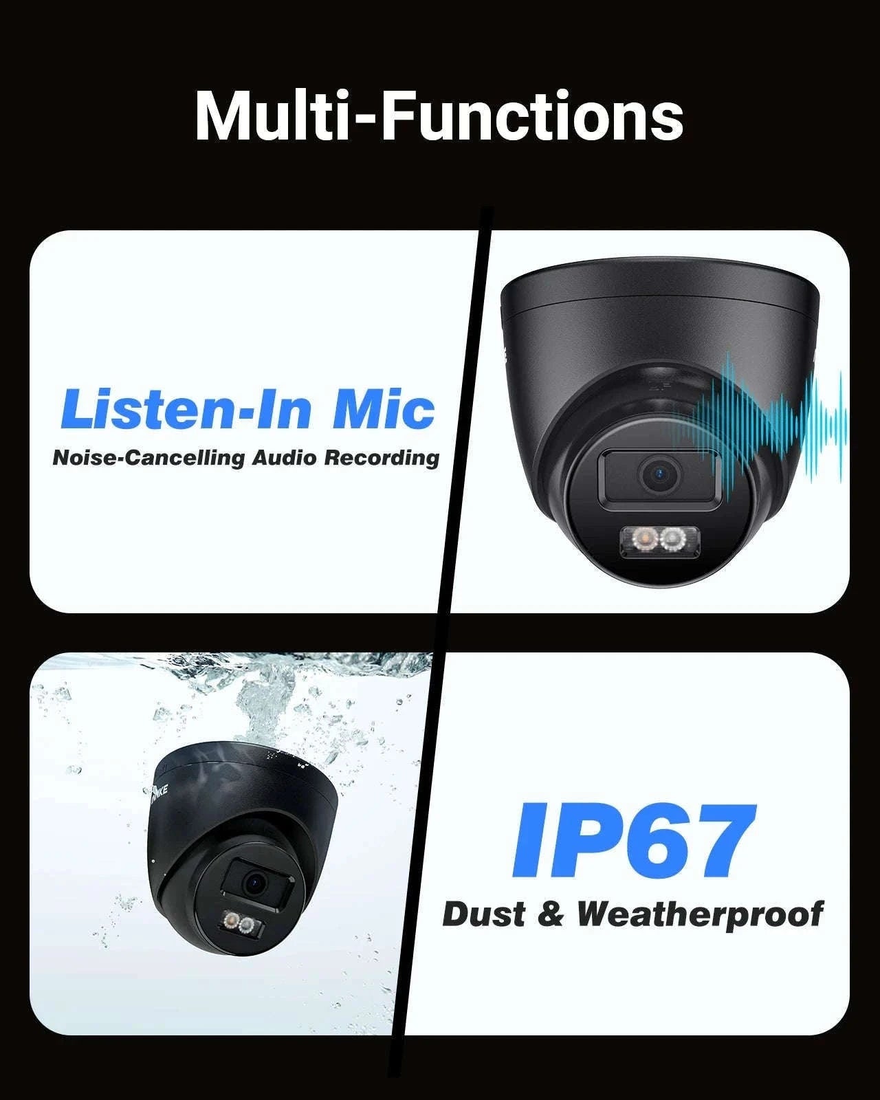 ANNKE 3K 5MP PoE Security Camera System with 8CH NVR-4pcs camera / spain / 1T