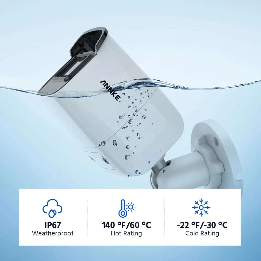 ANNKE 4K 8CH PoE Security Camera System with Audio Recording-United Kingdom / 1T